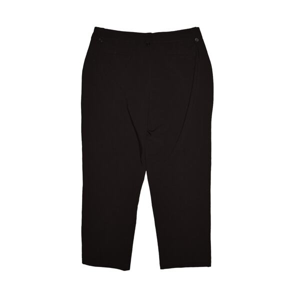 CALVIN KLEIN $99 High Rise Flat Front‎ Seaming Dress Pant Black Size 16 - Picture 2 of 3